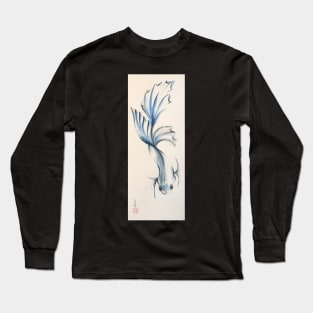 River Queen - Watercolor painting of a Betta Fighting Fish Long Sleeve T-Shirt